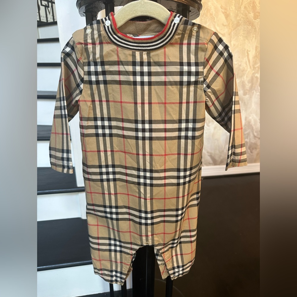 Burberry Classic Check Baby Onesie Jumpsuit